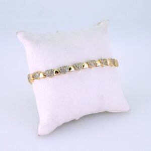 Women Bracelets/ Pulseras Dama/ Zircon Stone/ 14K Real Color// B1203