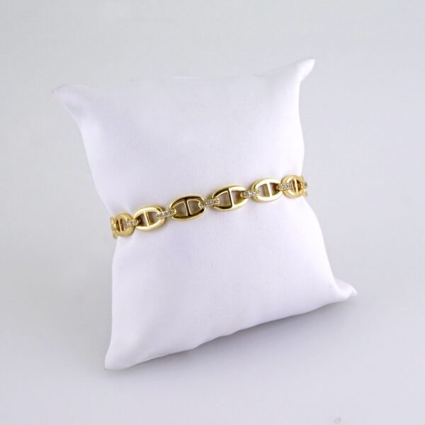 Women Bracelets/ Pulseras Dama/ Zircon Stone/ 14K Real Color// B1207