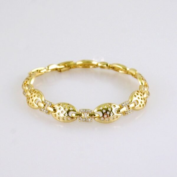 Women Bracelets/ Pulseras Dama/ Zircon Stone/ 14K Real Color// B1208 - Image 2