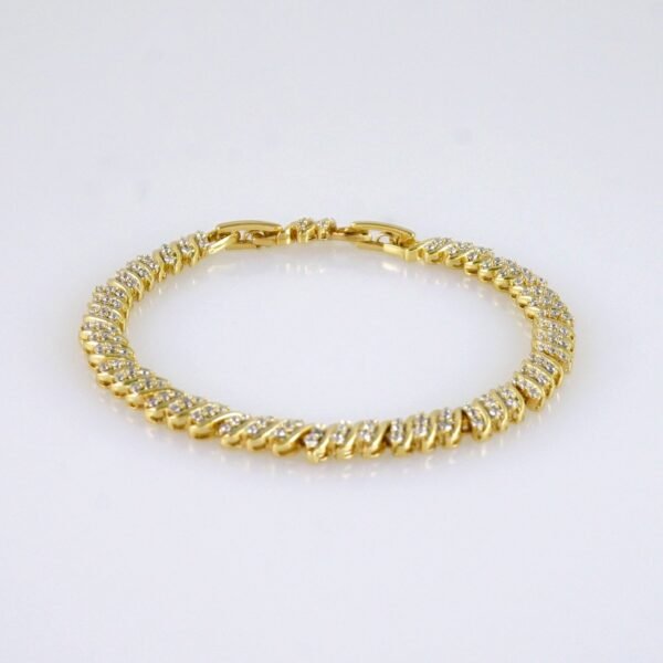 Women Bracelets/ Pulseras Dama/ Zircon Stone/ 14K Real Color// B1212 - Image 2
