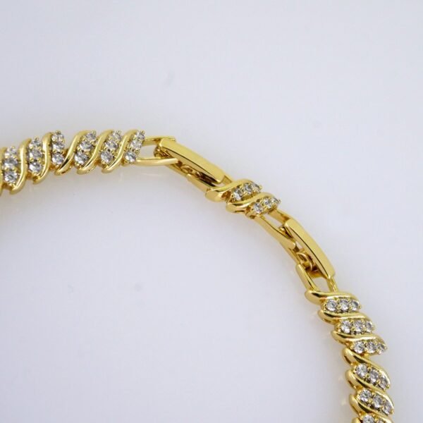 Women Bracelets/ Pulseras Dama/ Zircon Stone/ 14K Real Color// B1212 - Image 3