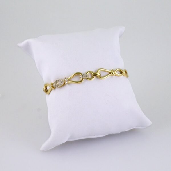 Women Bracelets/ Pulseras Dama/ Zircon Stone/ 14K Real Color// B1214