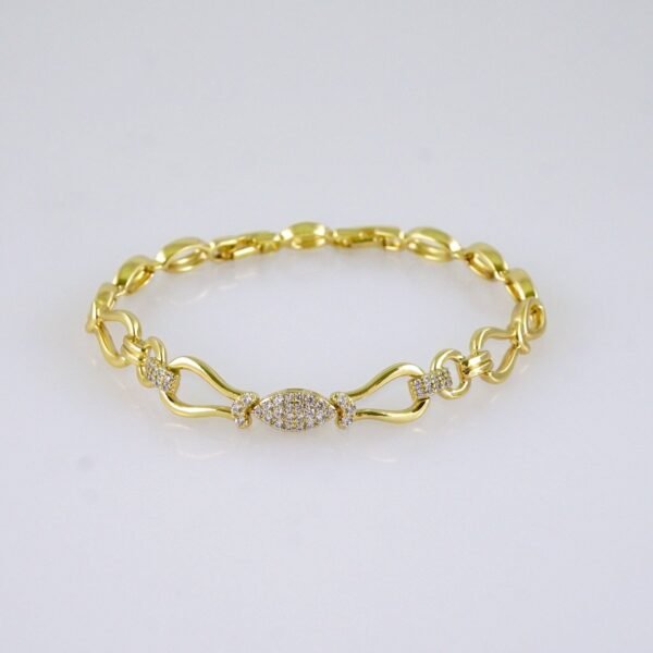 Women Bracelets/ Pulseras Dama/ Zircon Stone/ 14K Real Color// B1214 - Image 2