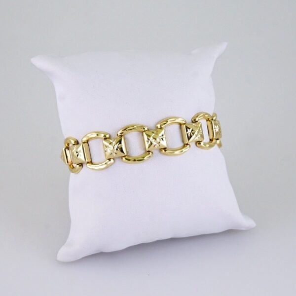 Women Bracelets/ Pulseras Dama/ Plain/ 14K Real Color// B1216