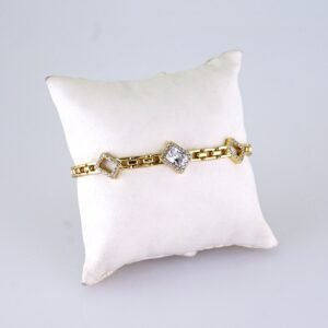 Women Bracelets/ Pulseras Dama/ Zircon Stone/ 14K Real Color// B1218