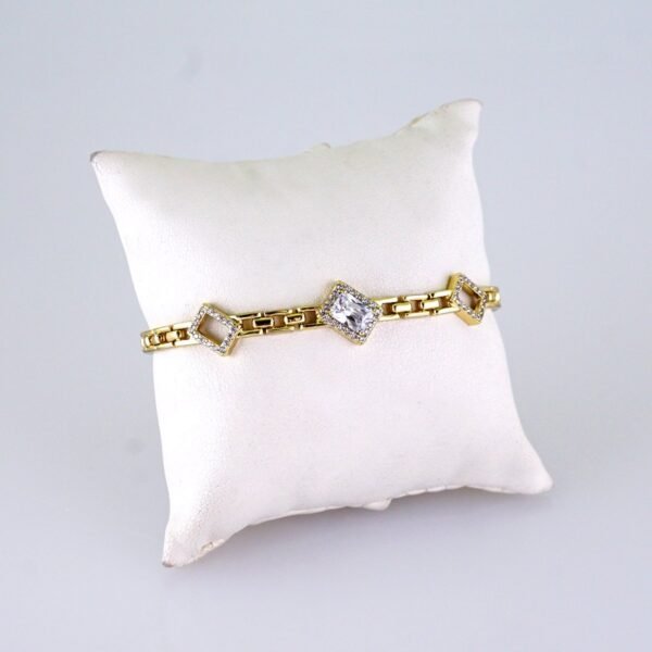 Women Bracelets/ Pulseras Dama/ Zircon Stone/ 14K Real Color// B1218