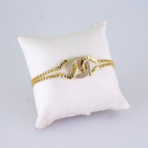 Women Bracelets/ Pulseras Dama/ Zircon Stone/ 14K Real Color// B1219
