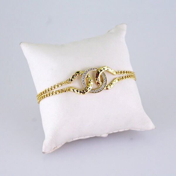 Women Bracelets/ Pulseras Dama/ Zircon Stone/ 14K Real Color// B1219