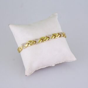 Women Bracelets/ Pulseras Dama/ Zircon Stone/ 14K Real Color// B1220