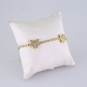 Women Bracelets/ Pulseras Dama/ Zircon Stone/ 14K Real Color// B1222