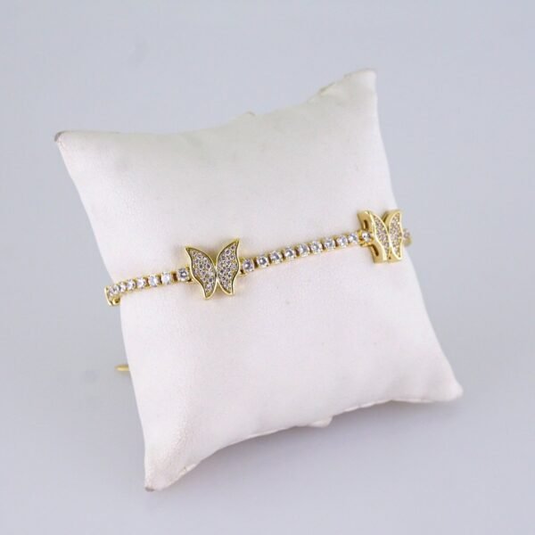Women Bracelets/ Pulseras Dama/ Zircon Stone/ 14K Real Color// B1222