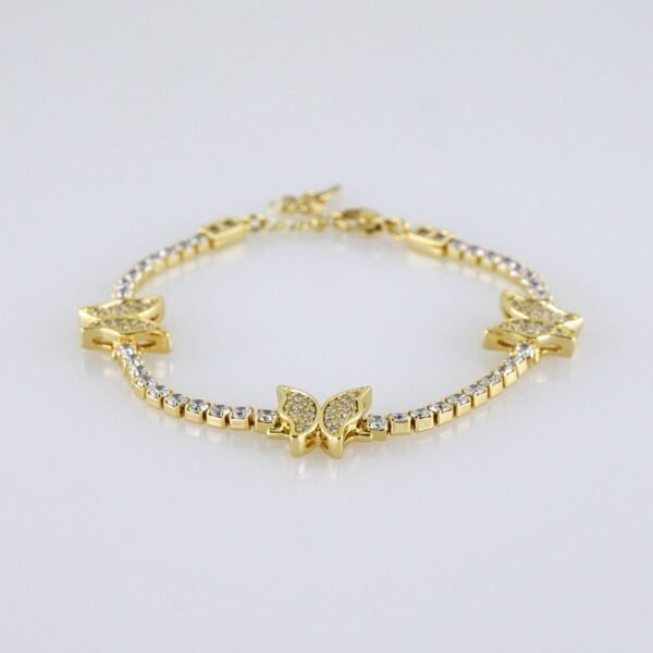 Women Bracelets/ Pulseras Dama/ Zircon Stone/ 14K Real Color// B1222 - Image 2