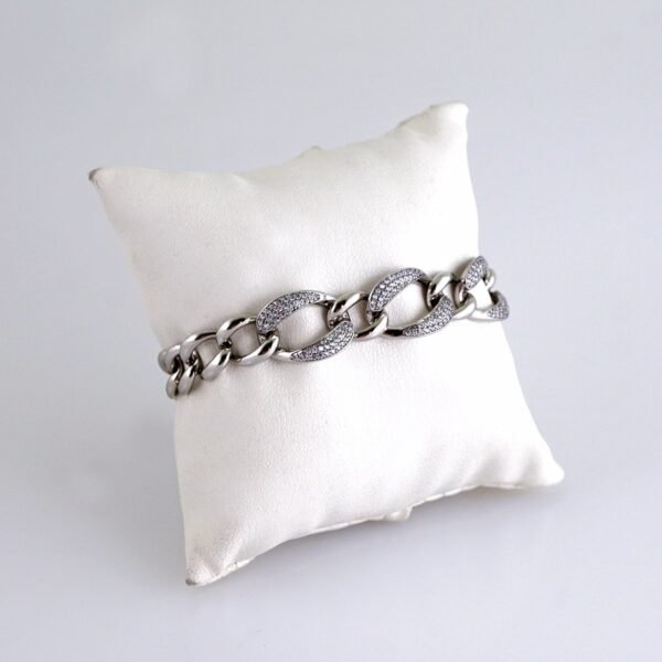 Women Bracelets/ Pulseras Dama/ Zircon Stone/ Silver Color// B1232