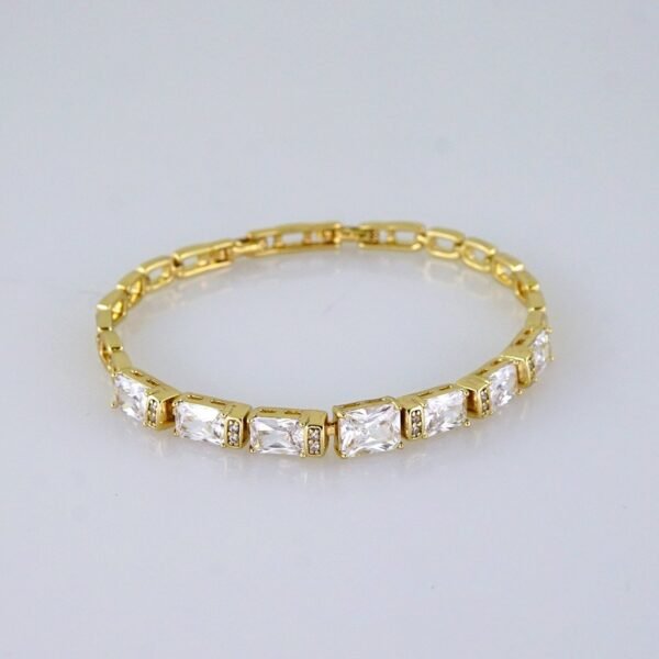 Women Bracelets/ Pulseras Dama/ Zircon Stone/ 14K Real Color/ Stainless Steel// B1234 - Image 2