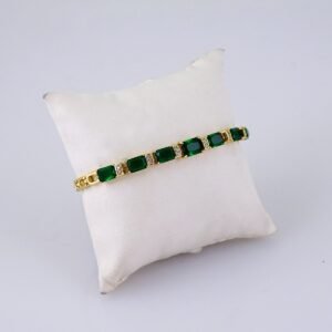 Women Bracelets/ Pulseras Dama/ Zircon Stone/ 14K Real Color/ Stainless Steel// B1236