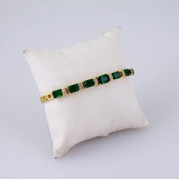 Women Bracelets/ Pulseras Dama/ Zircon Stone/ 14K Real Color/ Stainless Steel// B1236
