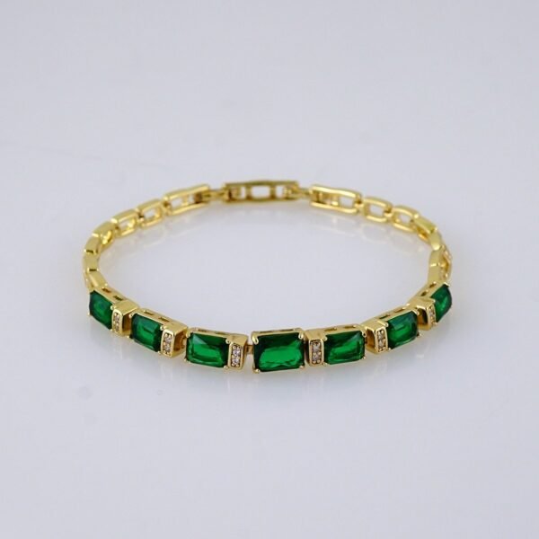 Women Bracelets/ Pulseras Dama/ Zircon Stone/ 14K Real Color/ Stainless Steel// B1236 - Image 2
