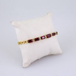 Women Bracelets/ Pulseras Dama/ Zircon Stone/ 14K Real Color/ Stainless Steel// B1238
