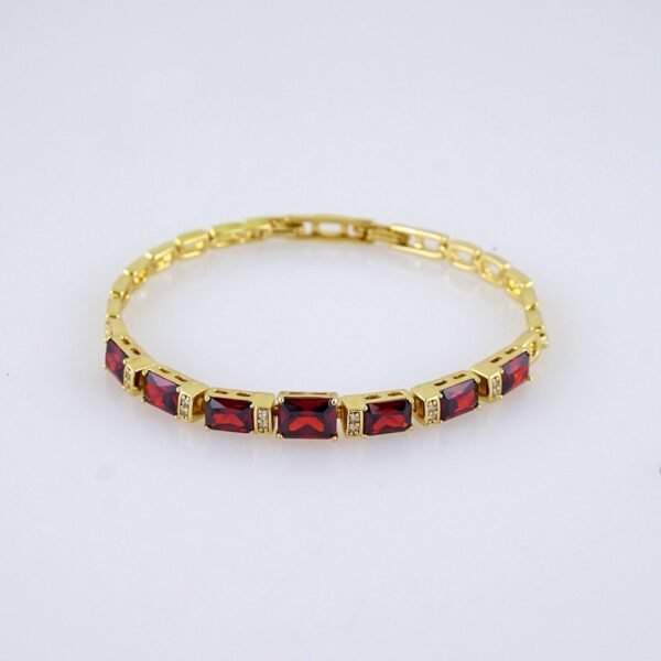 Women Bracelets/ Pulseras Dama/ Zircon Stone/ 14K Real Color/ Stainless Steel// B1238 - Image 2