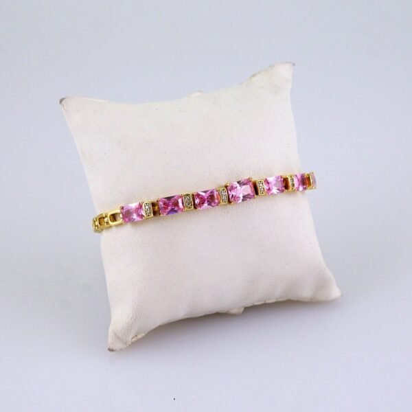 Women Bracelets/ Pulseras Dama/ Zircon Stone/ 14K Real Color/ Stainless Steel// B1241