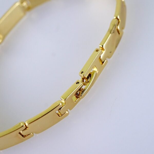 Women Bracelets-Pulseras Dama- Plain- 14K Real Color- B1250 - Image 3
