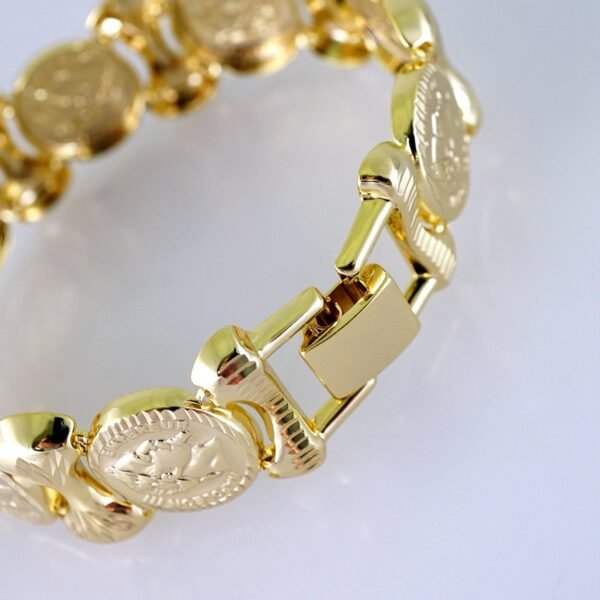 Women Bracelet-Pulsera Dama-Plain-14K Real Color-B1251 - Image 3