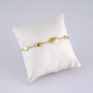 Women Bracelet-Pulsera Dama-Plain-14K Real Color-B1265