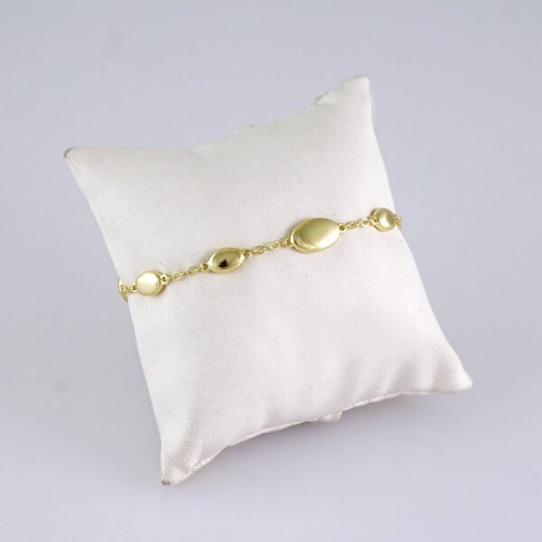 Women Bracelet-Pulsera Dama-Plain-14K Real Color-B1265