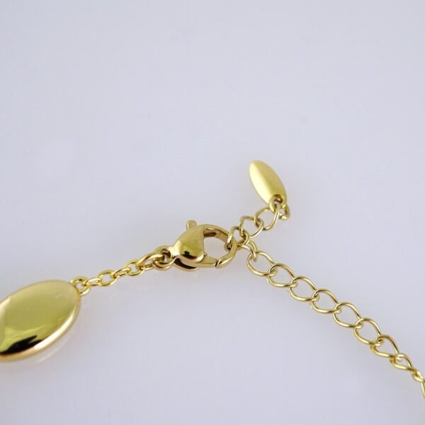 Women Bracelet-Pulsera Dama-Plain-14K Real Color-B1265 - Image 3