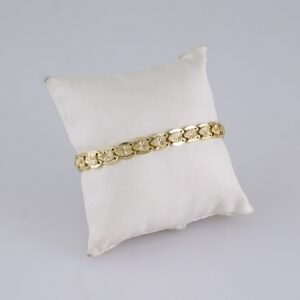 Women's Bracelets-Pulseras Dama-Plain-14K Real Color-B1266