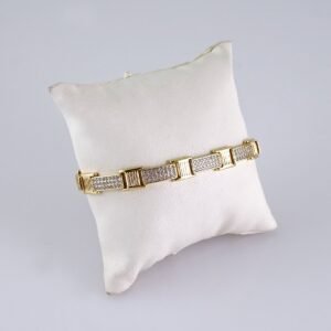 Woman Bracelet - Pulseras Dama - Zircon Stone - 14K Real Color - B1267