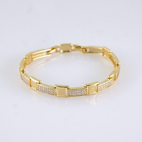 Woman Bracelet - Pulseras Dama - Zircon Stone - 14K Real Color - B1267 - Image 2