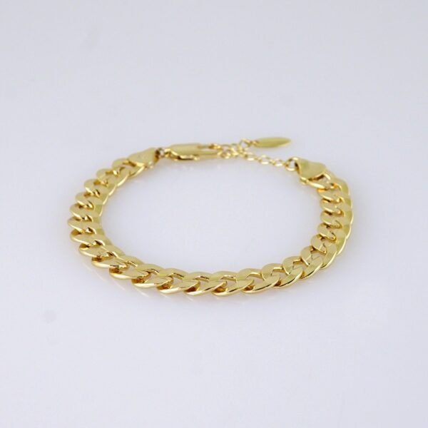 B1292 Bracelets Woman/ Pulseras Dama/ Plain/ 14K Real Color 8MM - Image 2