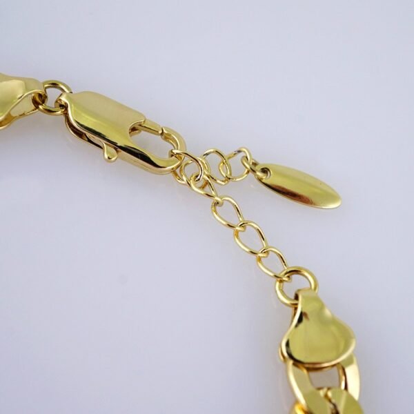 B1292 Bracelets Woman/ Pulseras Dama/ Plain/ 14K Real Color 8MM - Image 3
