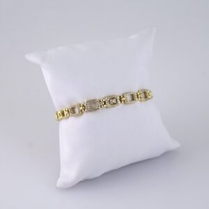 B1301 Women's Bracelet - Pulseras Dama - Zircon Stone - 14K Real Color