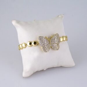 B1306 Women's Bracelet - Pulseras Dama - Zircon Stone - 14K Real Color