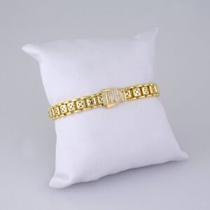 B1310 Bracelet - Pulseras/ Zircon Stone - 14K Real Color