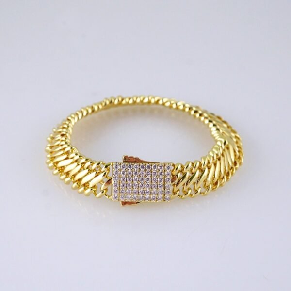 B1312 Bracelet - Pulseras/ Zircon Stone - 14K Real Color - Image 2