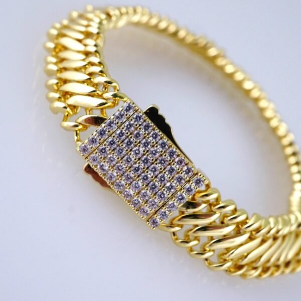 B1312 Bracelet - Pulseras/ Zircon Stone - 14K Real Color - Image 3