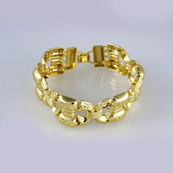 Bracelets Woman/ Pulseras Dama/ Plain/14K Real Color// B237 - Image 2