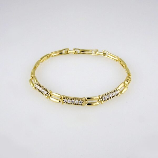 Bracelets Woman/ Pulseras Dama/  Zircon Stone/ 14K Real Color// B240 - Image 2