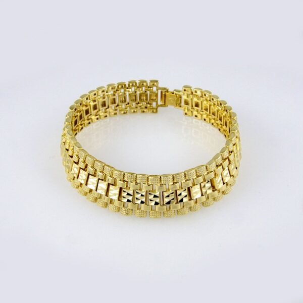 Bracelets Woman/ Pulseras Dama/  Plain/ 14K Real Color// B241 - Image 2