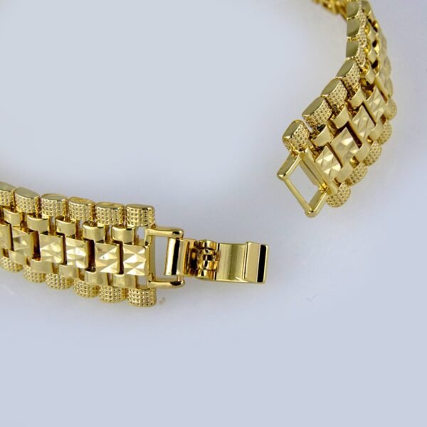 Bracelets Woman/ Pulseras Dama/  Plain/ 14K Real Color// B241 - Image 3
