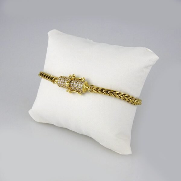 Bracelets Men's/ Pulseras Hombre/  Zircon Stone/ 14K Real Color// B246