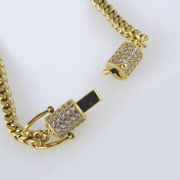Bracelets Men's/ Pulseras Hombre/  Zircon Stone/ 14K Real Color// B246 - Image 3