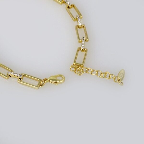 Bracelets Woman/ Pulseras Dama/  Zircon Stone/ 14K Real Color// B257 - Image 3