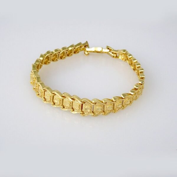 Bracelets Woman/ Pulseras Dama/  Plain/ 14K Real Color// B261 - Image 2
