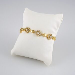 Bracelets Woman/ Manillas Mujer/  14K Real Color/ Zircon Stone// B282