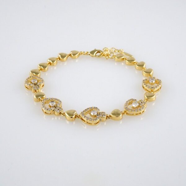 Bracelets Woman/ Manillas Mujer/  14K Real Color/ Zircon Stone// B282 - Image 2