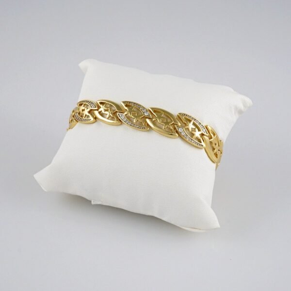Bracelets Woman/ Manillas Mujer/  14K Real Color/ Zircon Stone// B283